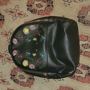 Black mini backpack